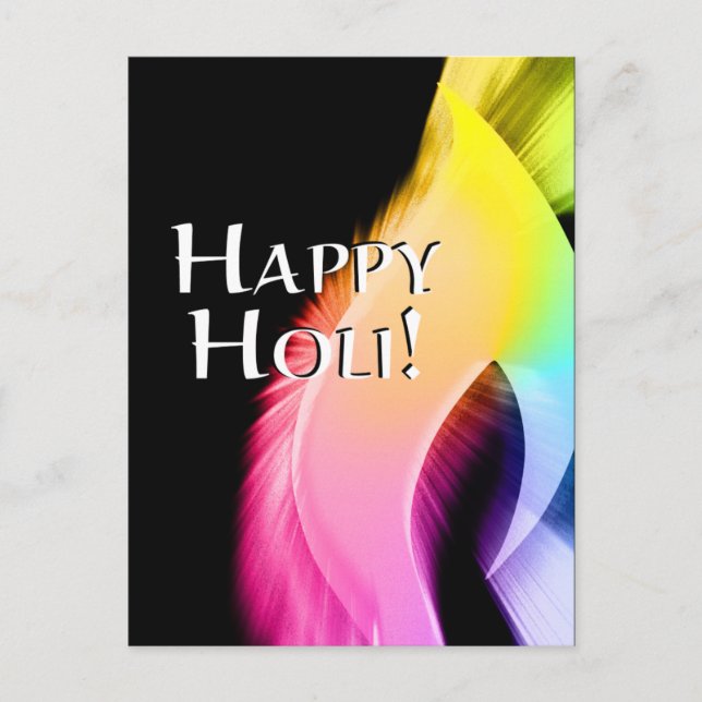 happy holi (light of colour) postcard (Front)