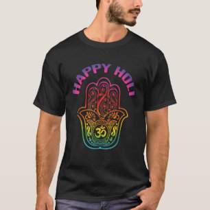 Happy Holi Logo Hindu Spring Holi Festival Of Colo T-Shirt