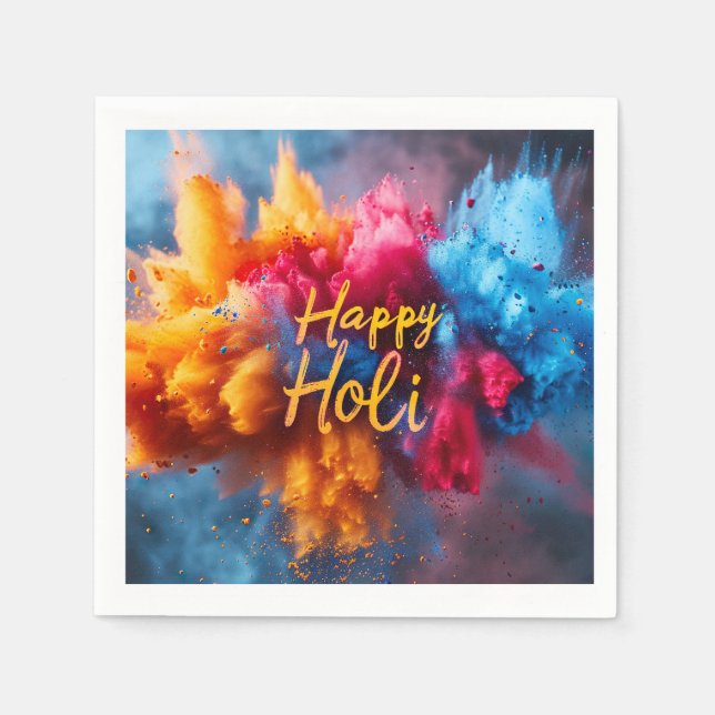 Happy Holi Napkin (Front)