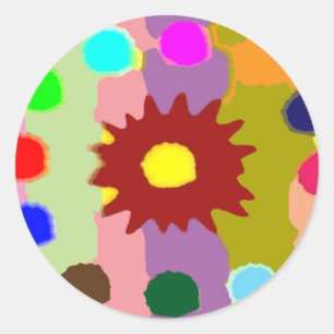 Happy Holi Pallet Knife 2 Classic Round Sticker