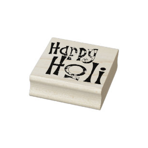 HAPPY HOLI! - Your best wishes for all people Rubber Stamp