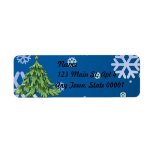 Happy Holiday 2017 Return Address Label