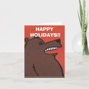 Happy Holiday bear card