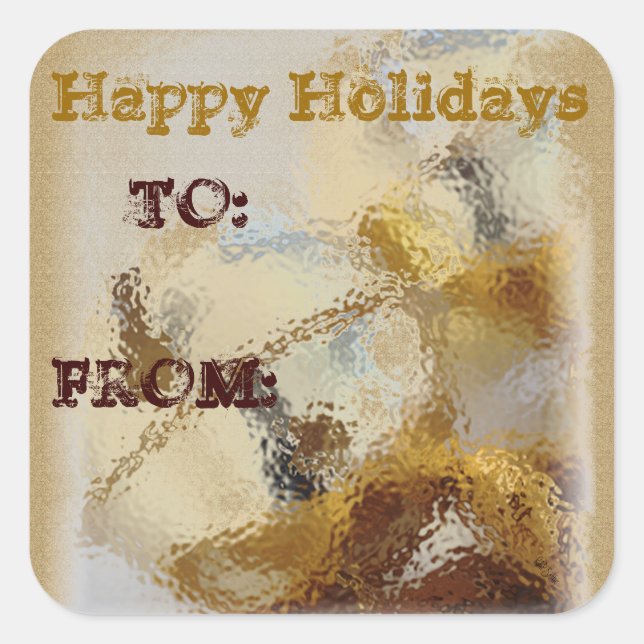 Happy Holiday Bells Gift Label (Front)