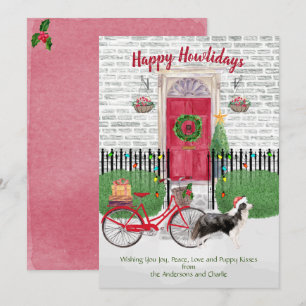 Happy Holiday Border Collie Door Bike Christmas