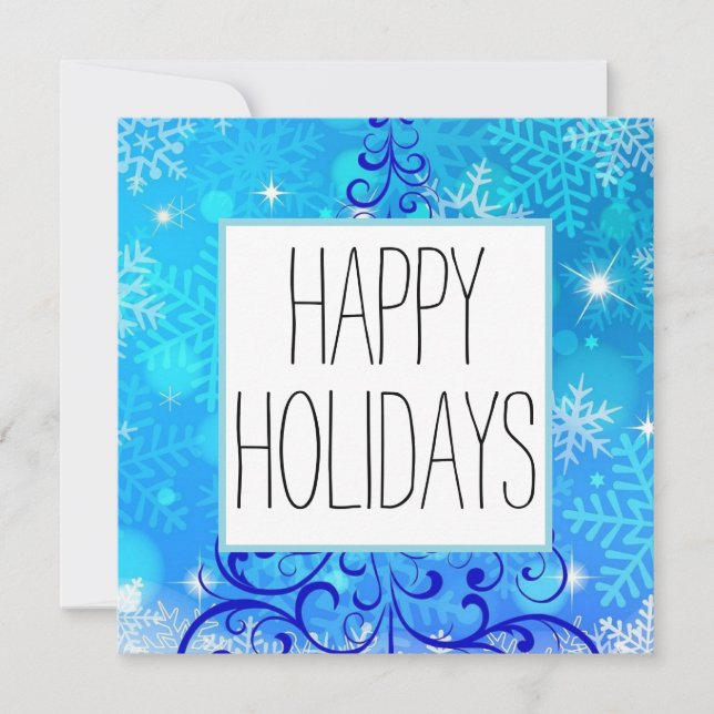 Happy holiday cards blue (Front)