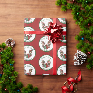 Happy Holiday Christmas Custom Business Wrapping Paper