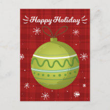 Happy Holiday Christmas New Year Card