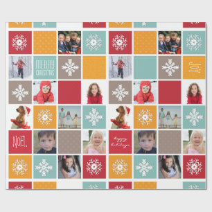 Happy Holiday Christmas Photo Wrapping Paper