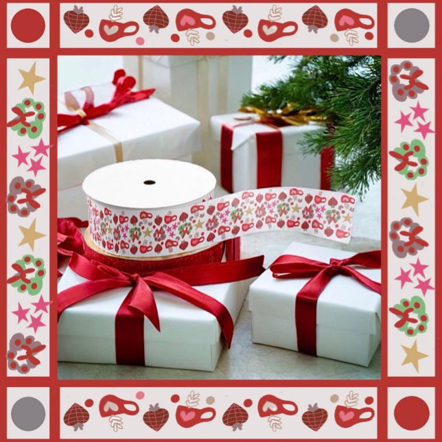 Happy Holiday Design Grosgrain Ribbon (Creator Uploaded)