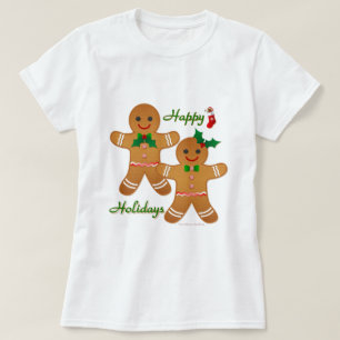 Happy Holiday Gingerbread Man Boy Girl T-Shirt