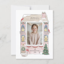 happy holiday home frame postcard