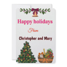 Happy Holiday Humourous Message Flat Holiday Card