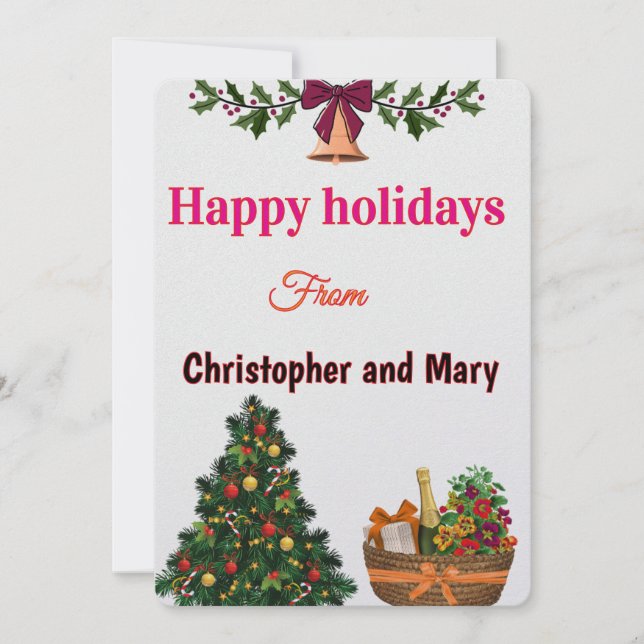 Happy Holiday Humourous Message Flat Holiday Card (Front)