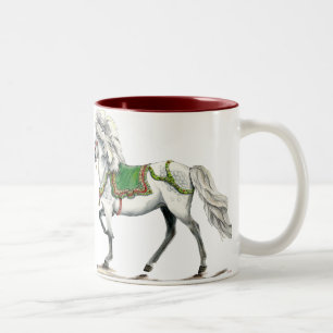 Happy Holiday Icelandic horse Two-Tone Coffee Mug