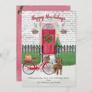 Happy Holiday Labradoodle Bicycle Red Door