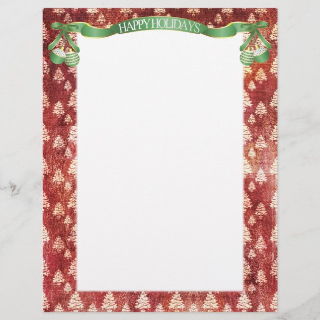 Happy Holiday Letterhead (Front)