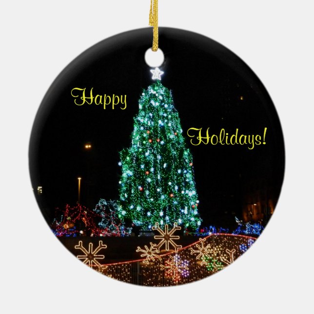 Happy Holiday Lights Ornament (Back)