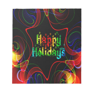 happy holiday notepad