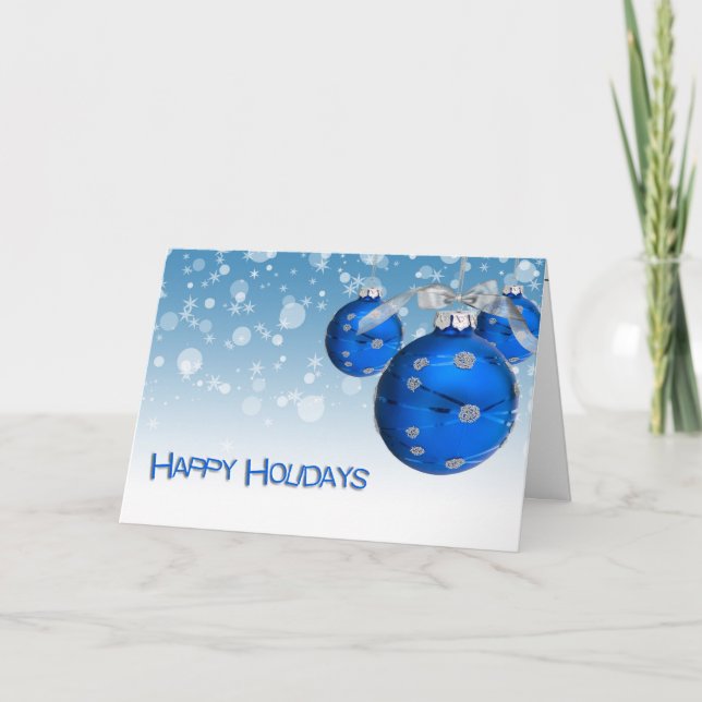 Happy Holiday Ornaments Card (Front)