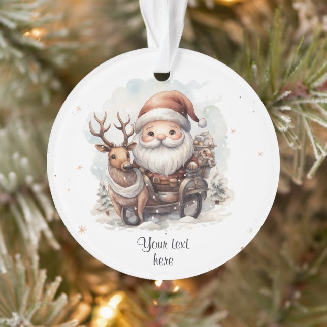 Happy Holiday Season Customisable Xmas Ornament (Tree)