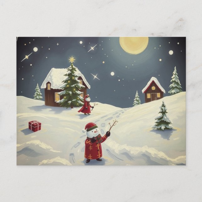 Happy Holiday Snow Landscape card  (Front)