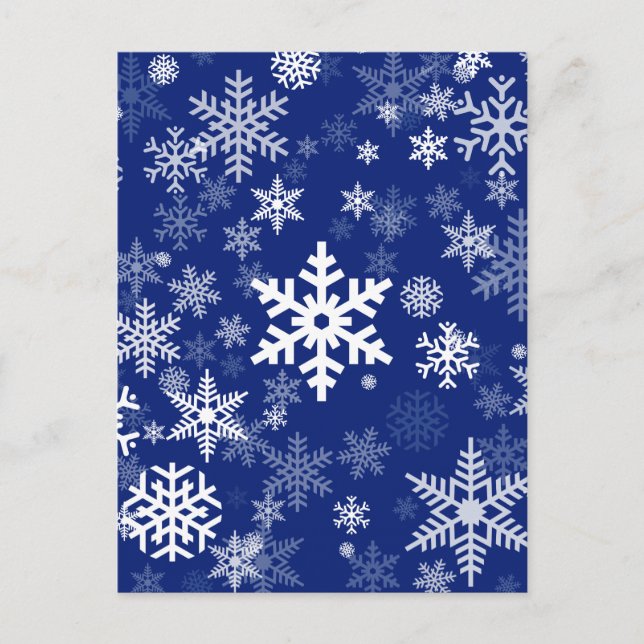 Happy Holiday Snowflakes Pattern for Everyone Postcard (Front)