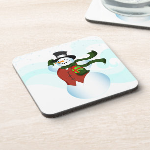 Happy Holiday Snowman Coaster