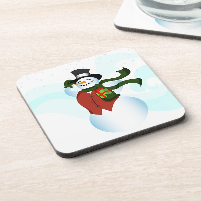 Happy Holiday Snowman Coaster (Left Side)