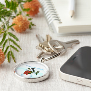 Happy Holiday Snowman Key Ring