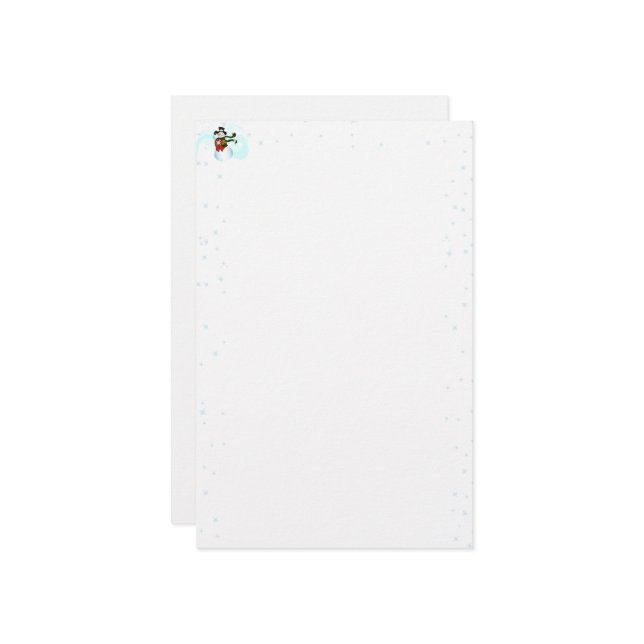 Happy Holiday Snowman Stationery (Front/Back In Situ)