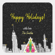 Happy Holiday stickers Cards Christmas Season