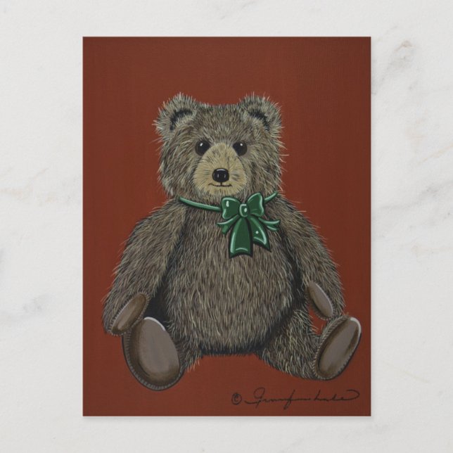 Happy Holiday Teddy Postcard (Front)