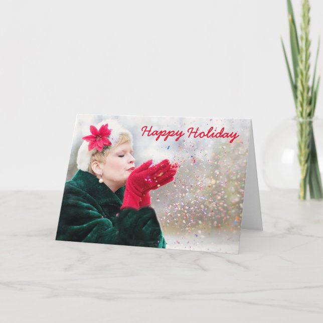 Happy Holiday Thank You Note Card (Front)