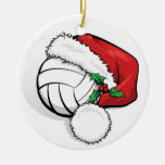Happy Holiday Volleyball Christmas Ceramic Tree Decoration