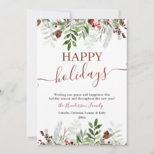 Happy Holiday Winter Forest Christmas Invitation