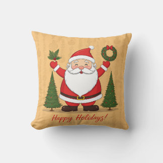 Happy holiday with a cute Santa cushion! Cushion