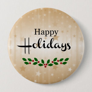 Happy Holidays 10 Cm Round Badge