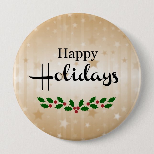 Happy Holidays  10 Cm Round Badge (Front)