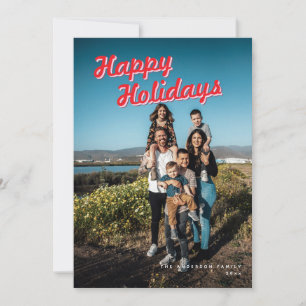 Happy Holidays 1-Photo Personalised Joyful Holiday Card