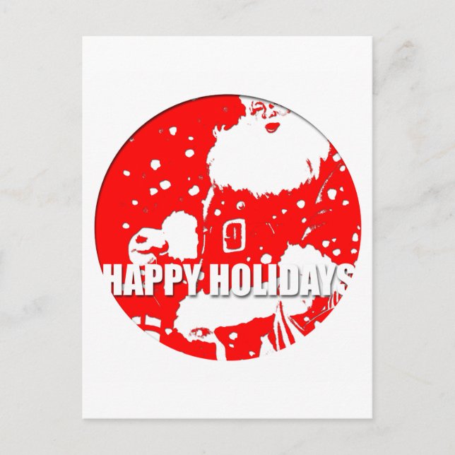 Happy Holidays 2016 Santa Claus Postcard (Front)