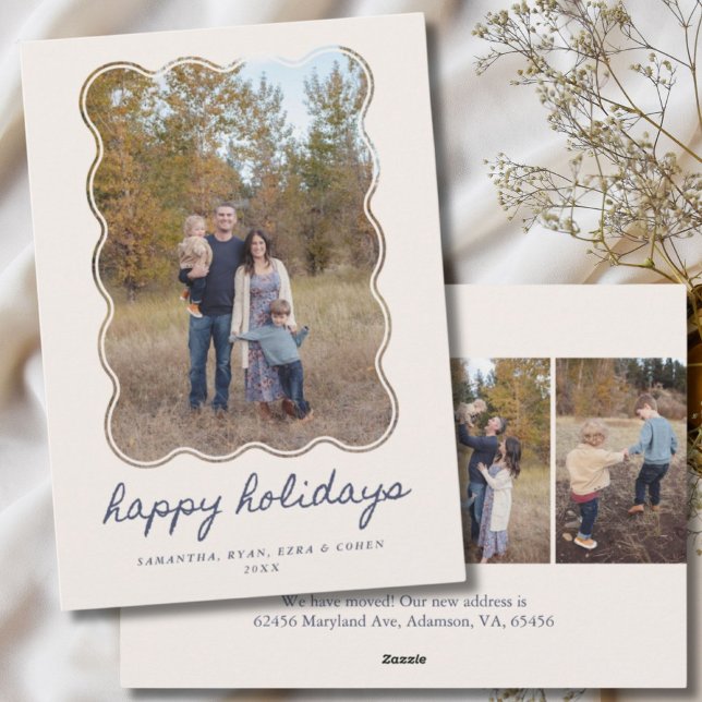 Happy Holidays 5 Photo Card We've Moved Text (Creator Uploaded)