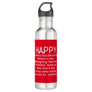 Happy Holidays 710 Ml Water Bottle