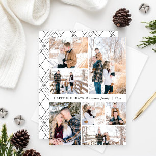 Happy Holidays 7 Photo Christmas Holiday Card
