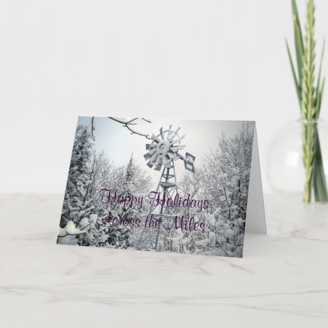 Happy Holidays Across the Miles Holiday Card (Front)