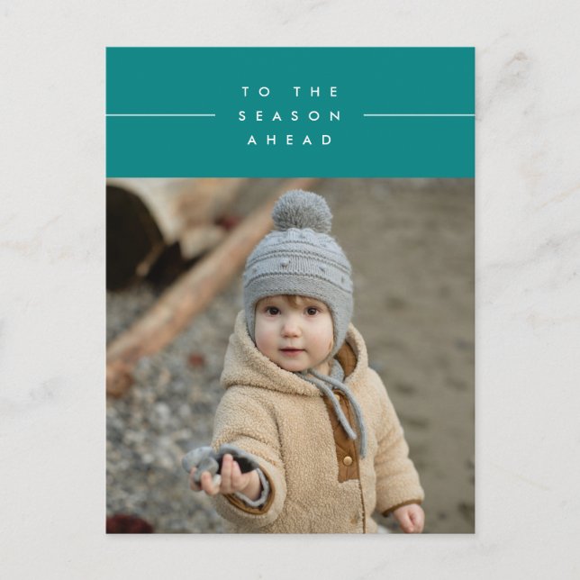 HAPPY HOLIDAYS Add Your Family Photo Postcard (Front)