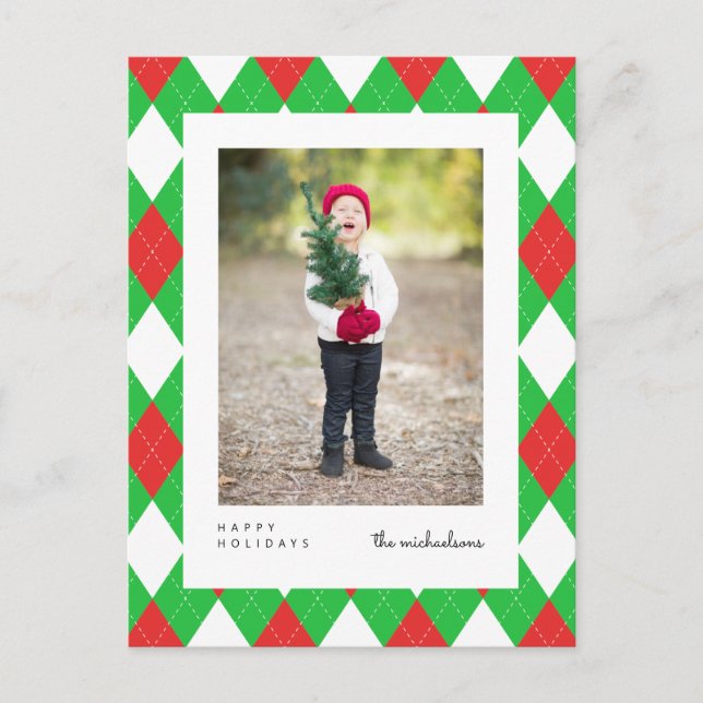 HAPPY HOLIDAYS | Add Your Photo Postcard (Front)