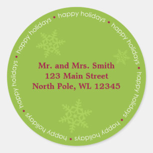 Happy Holidays Address Label
