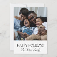 Happy Holidays African American Family Photo