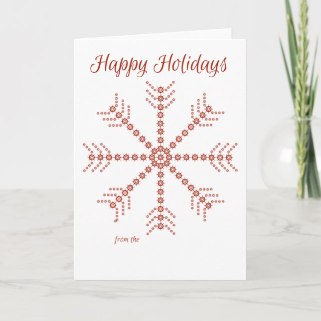 Happy Holidays - Anchor Snowflake Card (Front)